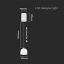 V-TAC Luz de Techo de Diseño - IP20 - Cuerpo Blanco - 8.5W- 850 Lumens - 3000K-extra-3.webp