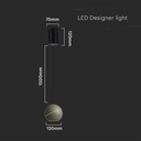 V-TAC Lámpara de Techo de Diseño - IP20 - Cuerpo Oro Champagne - 8.5W- 850 Lumens - 3000K-extra-3.webp
