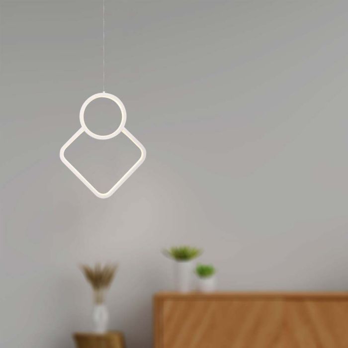 V-TAC Lámpara de Techo de Diseño - IP20 - Cuerpo Blanco - 12W - 1300 Lumens - 4000K-extra-2.webp