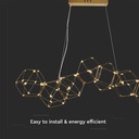 V-TAC Lámpara de Techo de Diseño - IP20 - Cuerpo Dorado - 28W- 2700 Lumens - 3000K-extra-4.webp