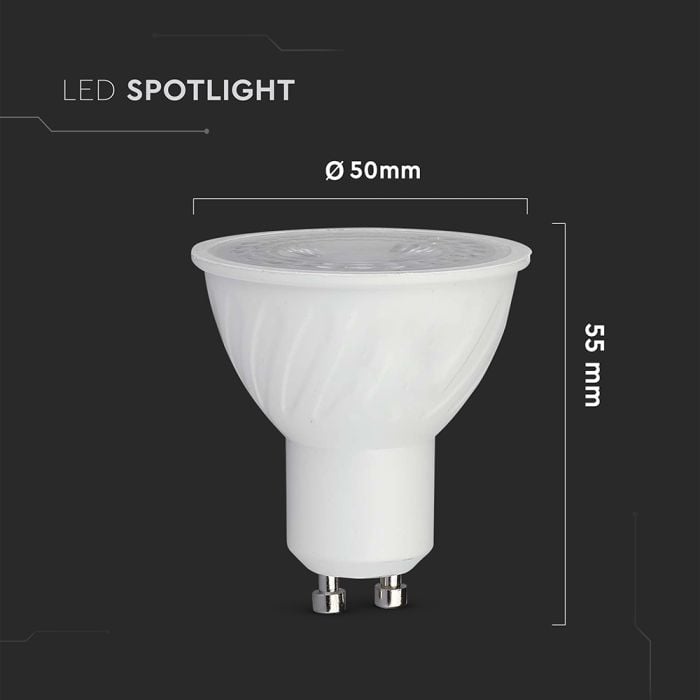 V-TAC LED Dicroica - GU10 - Lente 110° - IP20 - Blanco - 6W - 445 Lumens - 6500K-extra-2.webp