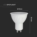 V-TAC LED Dicroica - GU10 - Lente 110° - IP20 - Blanco - 6W - 445 Lumens - 6500K-extra-2.webp