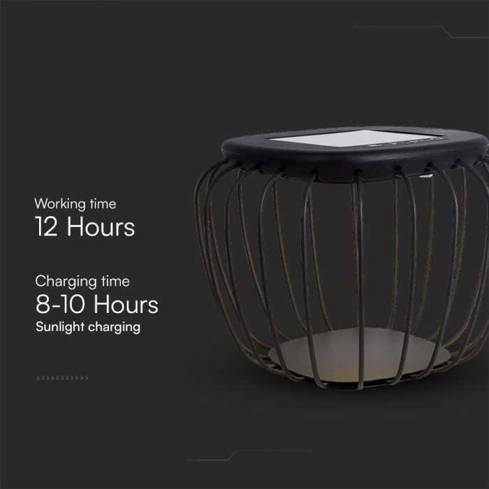 V-TAC Luz Solar de Diseño para Jardín - IP44 - Negro - 120 Lumens - 6000K + 3000K-extra-4.webp