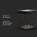 V-TAC Luz Solar de Diseño para Jardín - IP44 - Negro - 120 Lumens - 6000K + 3000K-extra-4.webp