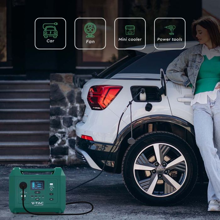 V-TAC Batería Portátil - Verde - 600W-extra-13.webp