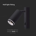 V-TAC LED Dicroica - Apliques de pared - GU10 - IP20 - Negro-extra-3.webp