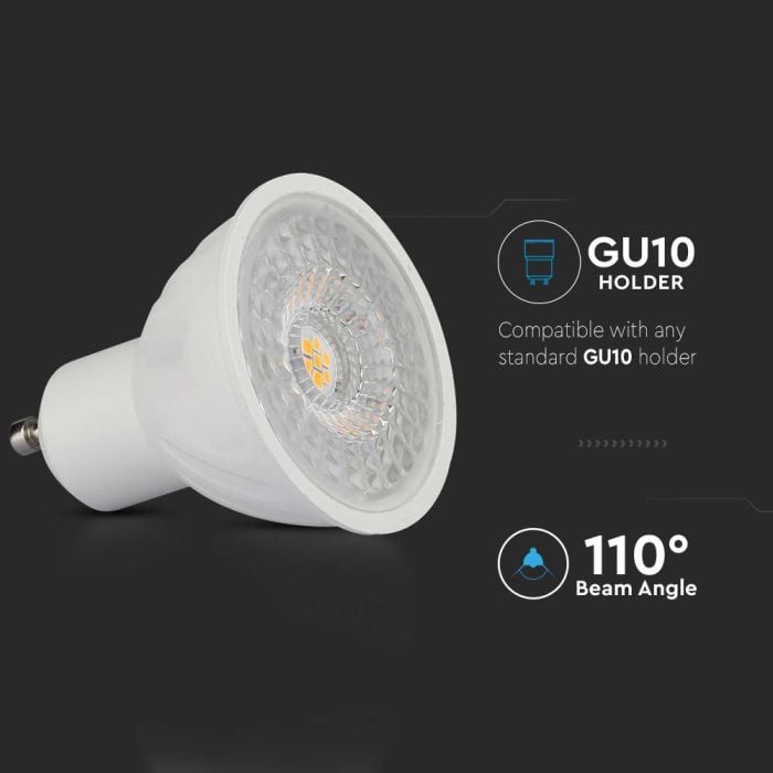 V-TAC LED Dicroica - Samsung - GU10 - Lente 110° - IP20 - Blanco - 6W- 445 Lumens - 4000K-extra-4.webp
