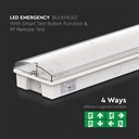 Luces de Emergencia V-TAC - Mamparas - 24 Horas - IP65 Impermeable - Blanco - 3W - 120 Lumens - 6400K - Mando a distancia no incluido-extra-4.webp