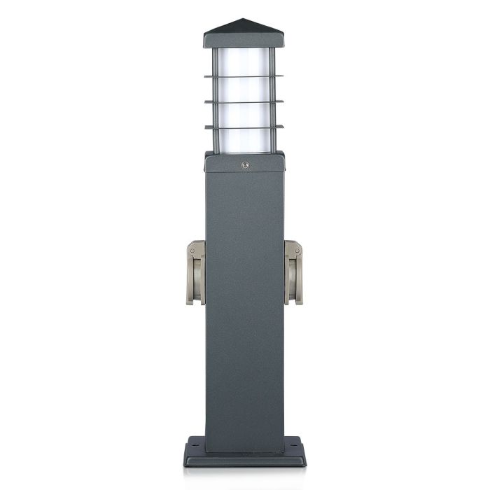 V-TAC Adaptadores y Tomas - 2 Vías - Tomas de Jardín - E27 - IP44 - Oscuro - Gris-extra-4.webp