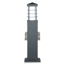 V-TAC Adaptadores y Tomas - 2 Vías - Tomas de Jardín - E27 - IP44 - Oscuro - Gris-extra-4.webp