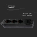 Adaptadores y tomas V-TAC - 3 vías - Toma de extensión USB - IP20 - Negro - Cable de 5 m-extra-7.webp