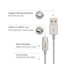 V-TAC Cable USB - Tipo C - Silver Series - Blanco - 1M-extra-3.webp