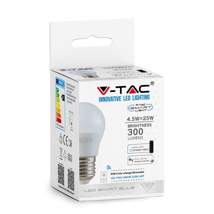Bombilla LED Inteligente V-TAC - IP20 - Blanca - 5W- 470 Lumens - RGB + 3IN1-extra-5.webp