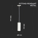 V-TAC LED Aro de yeso - Accesorios suspendidos - GU10 - IP20 - Metal + Gun Black-extra-3.webp