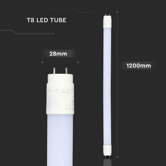Tubo LED T8 V-TAC- 160lm/w - IP20 - Blanco - 12W - 1920 Lúmenes - 6500K - 120CM-extra-2.webp