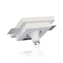 V-TAC Aro de yeso cuadrado LED - Empotrable - GU10 - IP20 - Blanco + Negro-extra-6.webp