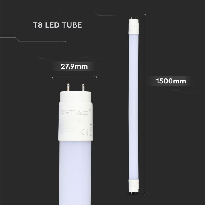 V-TAC LED T8 Tube - Samsung - IP20 - Blanco - 22W - 2000 Lumens - 4000K - 150CM  - Pack de 5-extra-3.webp
