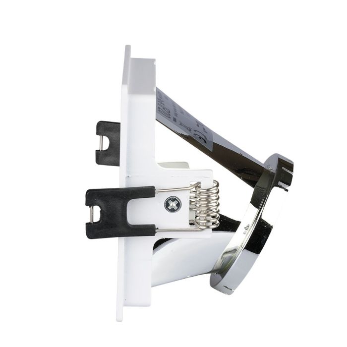 V-TAC Aro  cuadrado LED - Empotrable - GU10 - IP20 - Blanco + Cromo-extra-7.webp