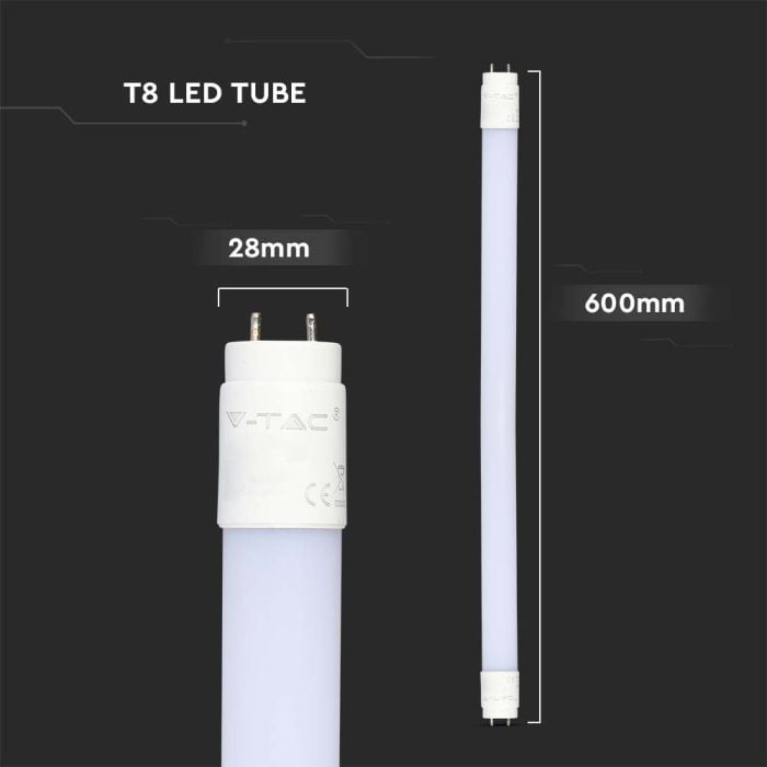 Tubo LED T8 V-TAC Samsung IP20 Blanco 7.5W 850 Lúmenes 3000K 60CM-extra-2.webp