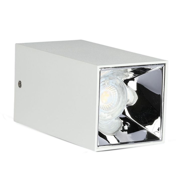 V-TAC Aro cuadrado LED - Accesorios de Superficie - GU10 - IP20 - Blanco + Cromo-extra-5.webp