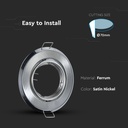 V-TAC LED Aro redondo - Empotrable - GU10 - IP20 - Níquel Satinado  - Pack de 2-extra-5.webp