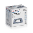 V-TAC Aro cuadrado LED - Empotrable - GU10 - IP20 - Cromo  - Pack de 2-extra-6.webp