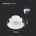 V-TAC LED Aro redondo - Empotrable - GU10 - IP20 - Blanco-extra-2.webp