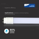 V-TAC LED T8 Tube - Samsung - IP20 - Blanco - 22W - 2000 Lumens - 4000K - 150CM  - Pack de 5-extra-7.webp