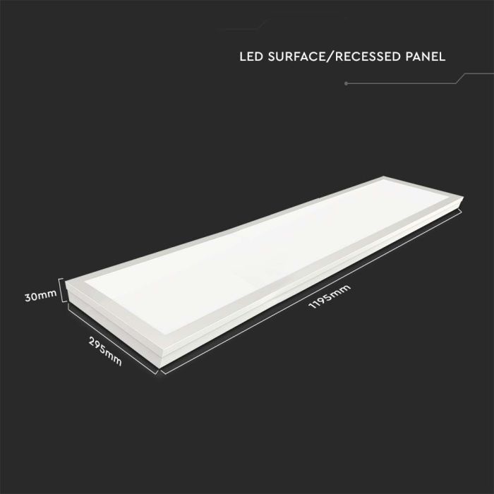 Paneles LED V-TAC - 120 x 30 Paneles - 110lm/w - IP20 - 40W- 4400 Lumens - 4000K  - Pack de 6-extra-4.webp