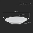 V-TAC LED Mini Panel - Samsung - Retroiluminado Empotrado - IP20 - Blanco - 18W- 1980 Lúmenes - 6500K-extra-3.webp