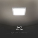 Mini panel LED V-TAC - Samsung - Superficie retroiluminada - IP20 - Blanco - 12W - 1200 Lúmenes - 4000K-extra-5.webp