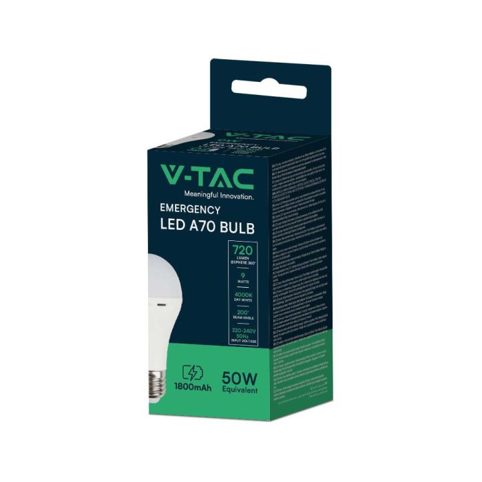 Bombilla LED V-TAC GLS - Soporte E27 - Emergencia - IP20 - Blanca - 15W - 1200 Lumens - 4000K-extra-6.webp