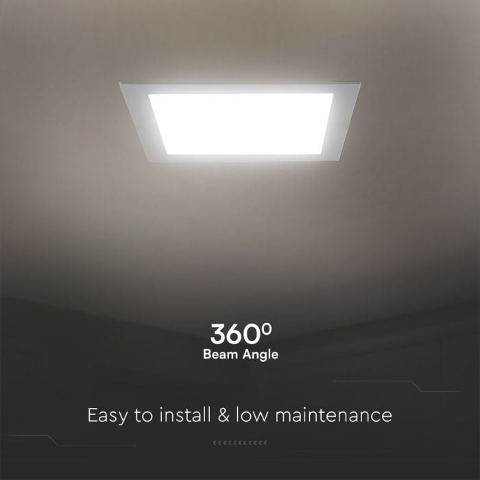 V-TAC LED Cuadrado Mini Panel - Samsung - Retroiluminado Empotrado - IP20 - Blanco - 18W- 1980 Lúmenes - 4000K-extra-5.webp