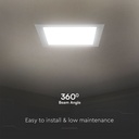 V-TAC LED Cuadrado Mini Panel - Samsung - Retroiluminado Empotrado - IP20 - Blanco - 18W- 1980 Lúmenes - 4000K-extra-5.webp