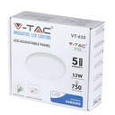 V-TAC LED Redondo Ajustable Mini Panel - Samsung - IP20 - Blanco - 12W - 750 Lumens - 3000K-extra-5.webp