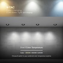 V-TAC LED Down Light - Bridgelux - IP20 - Negro + Negro - 18W - 1860 Lumens - 3IN1-extra-7.webp