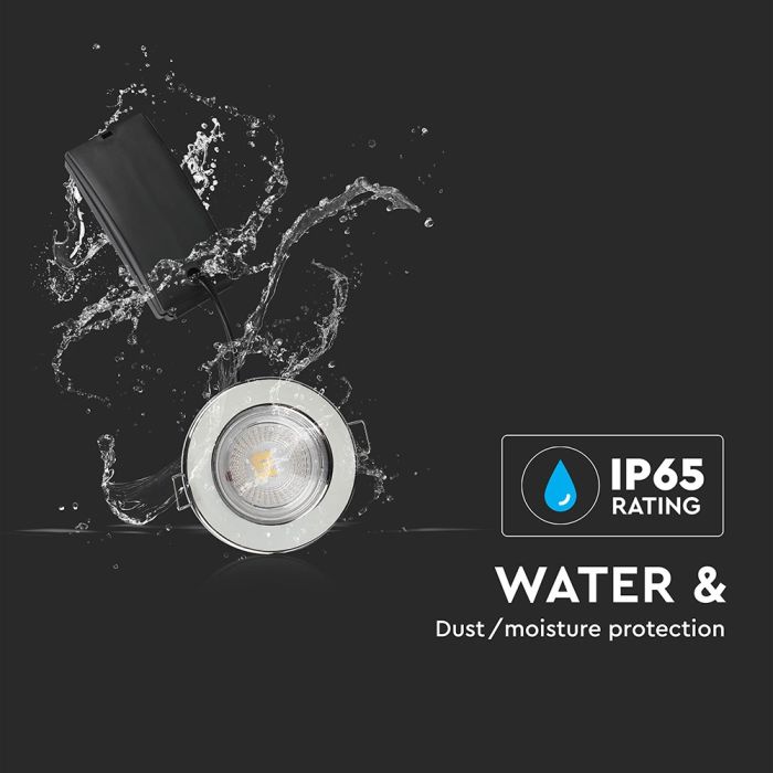 LED PRO Down Light Resistente al fuego - Samsung - IP65 Waterproof - Cromo - 5W- 500 Lumens - 6400K-extra-14.webp