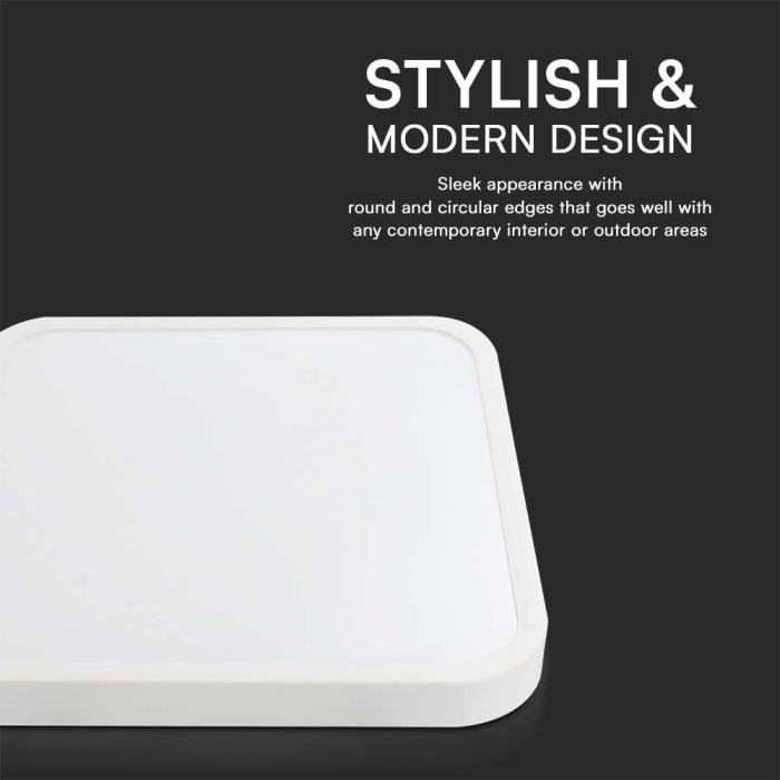 V-TAC LED Plafón cuadrado - Samsung - IP44 - Blanco - 18W- 1830 Lumens - 3000K-extra-4.webp