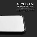 V-TAC LED Plafón cuadrado - Samsung - IP44 - Negro - 24W- 2500 Lumens - 3000K-extra-4.webp