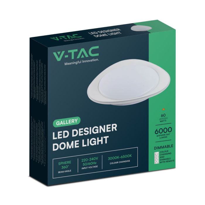 V-TAC Lámpara de techo de diseño - Mando a distancia con cambio de color - IP20 - 60W- 6000 Lumens - 3IN1-extra-9.webp