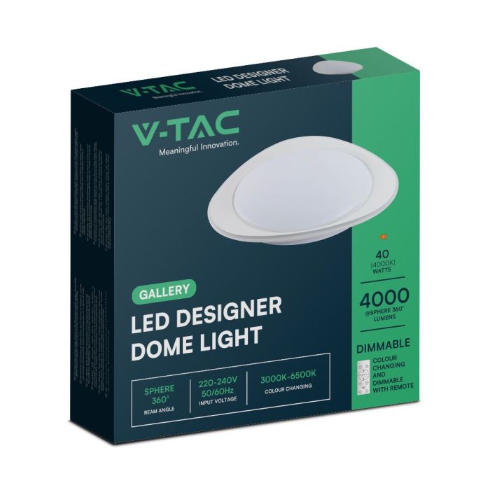 V-TAC Lámpara de techo de diseño - Mando a distancia con cambio de color - IP20 - 40W- 4000 Lumens - 3IN1-extra-9.webp