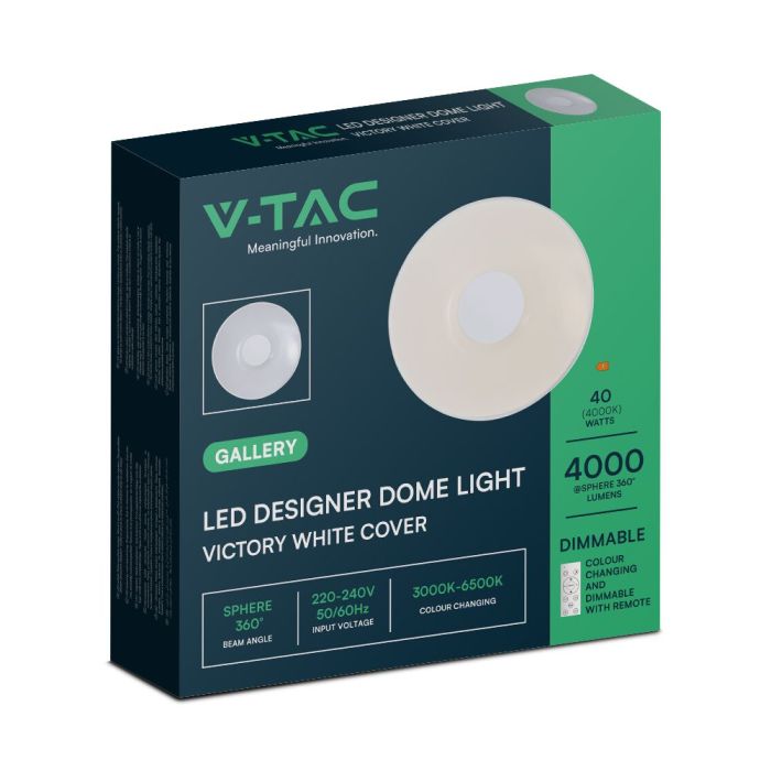 V-TAC Lámpara de techo de diseño - Mando a distancia con cambio de color - IP20 - 40W- 4000 Lumens - 3IN1-extra-9.webp