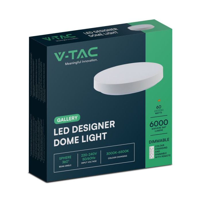 V-TAC Lámpara de techo de diseño - Mando a distancia con cambio de color - IP20 - 60W- 6000 Lumens - 3IN1-extra-9.webp