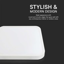 V-TAC LED Plafón cuadrado - IP44 - Blanco - 24W - 2400 Lumens - 4000K - 295MM-extra-4.webp