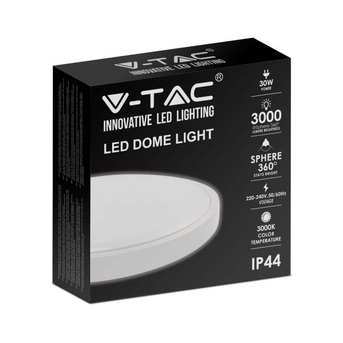 V-TAC LED Plafón redondo - IP44 - Blanco - 30W - 3000 Lumens - 6500K - 420MM-extra-3.webp