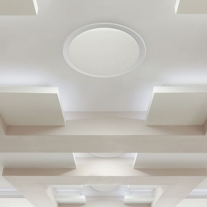 V-TAC Lámpara de techo de diseño - Mando a distancia con cambio de color - IP20 - Blanca - 60W - 6000 Lumens - 3IN1-extra-2.webp