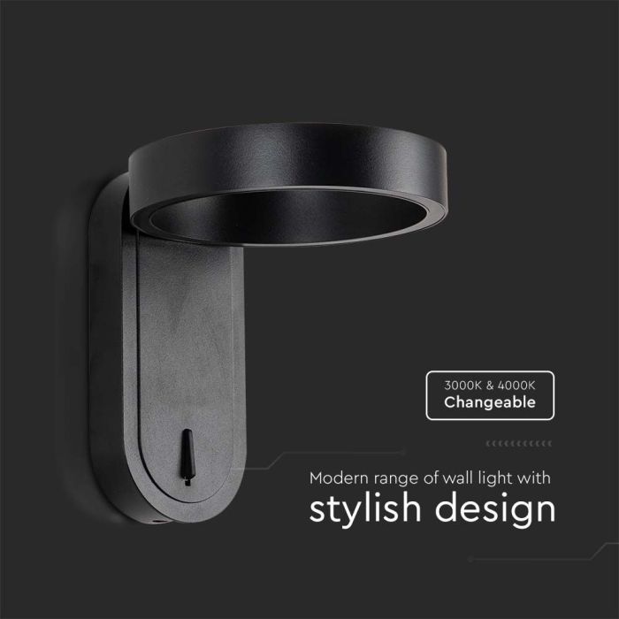 Aplique LED Giratorio V-TAC - IP20 - Cuerpo Blanco - 5W- 600 Lumens - 3000K + 4000K-extra-4.webp