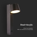 Aplique LED Giratorio V-TAC - IP20 - Negro - 8W- 900 Lumens - 3000K-extra-6.webp