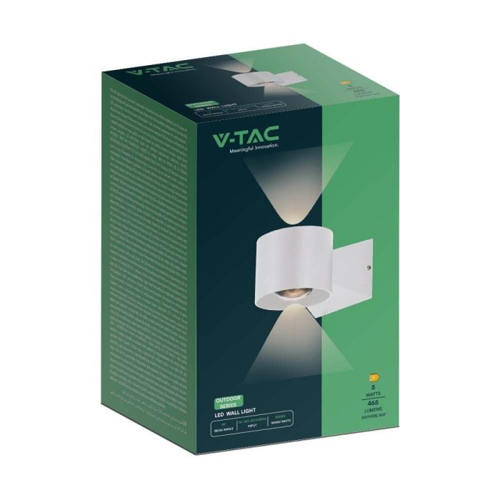 V-TAC Aplique LED Redondo - IP65 Estanco - Blanco - 5W- 500 Lumens - 4000K-extra-9.webp