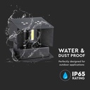 V-TAC Aplique LED Cuadrado - Bridgelux - IP65 Estanco - Negro - 5W - 700 Lumens - 3000K-extra-7.webp